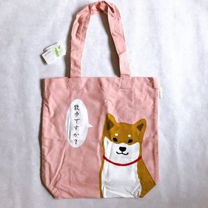 Shiba Inu Doge Pink Shoulder Tote Bag Japan